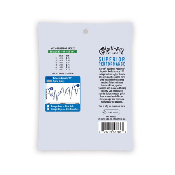 Authentic Acoustic SP® Guitar Strings Phosphor Bronze image number 1